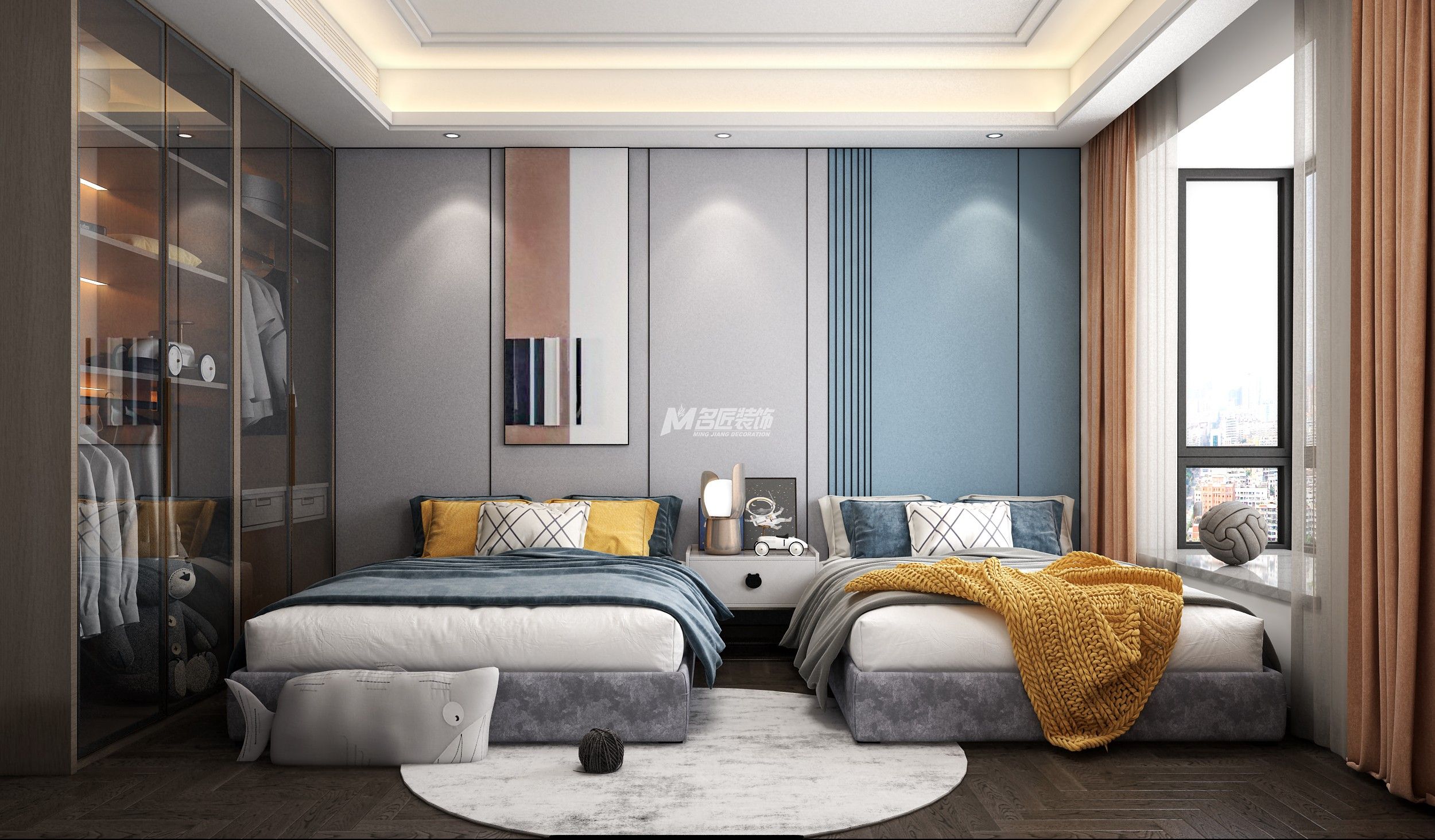 天譽城220㎡臥室現代輕奢裝修風格效果圖